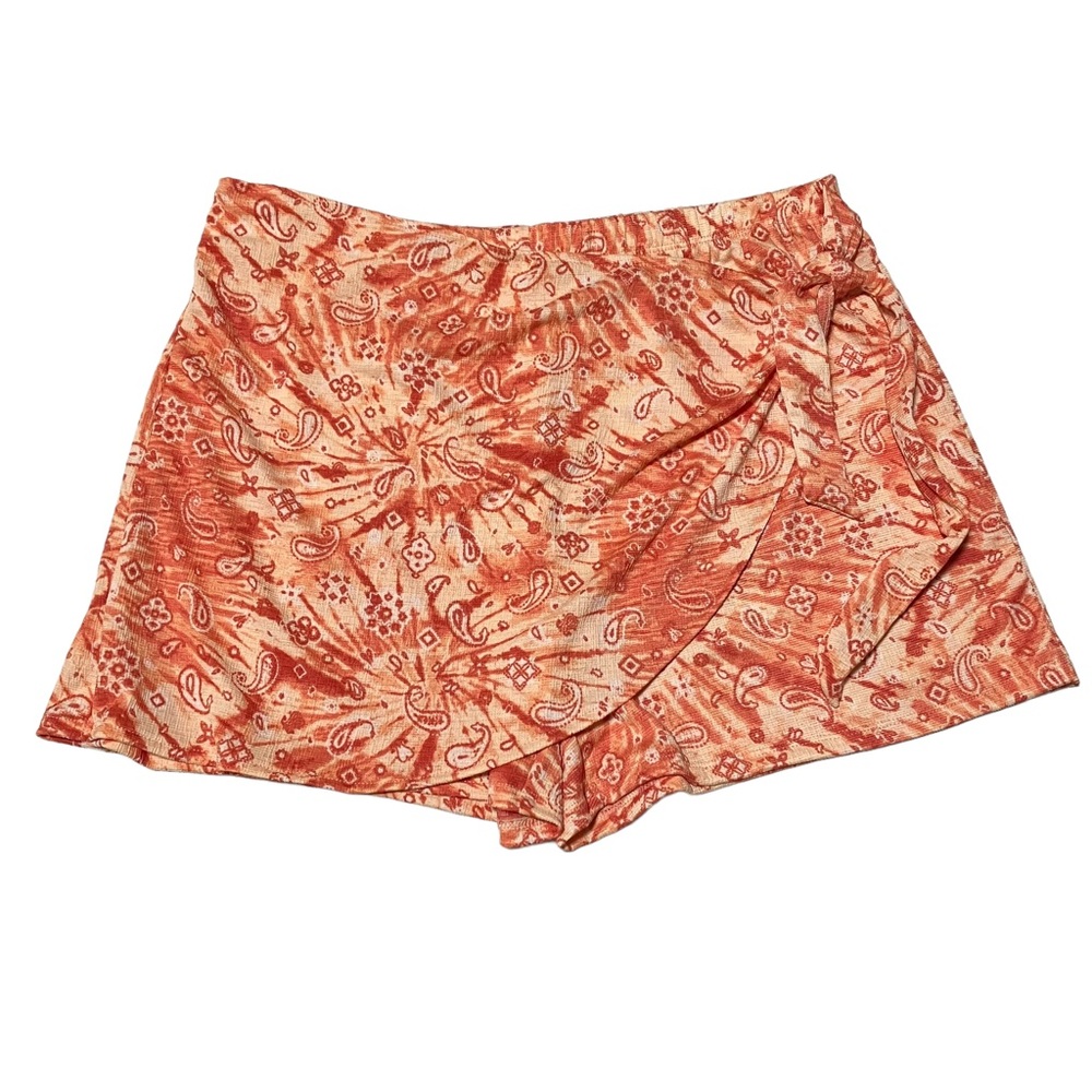 NWT Cato Bandana Tie Dye Skort Flame Scarlet